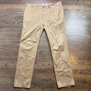 Mountain Khakis Pants Mens 38x32 Tan Slim Tailored Fit Chino Stretch Casual
